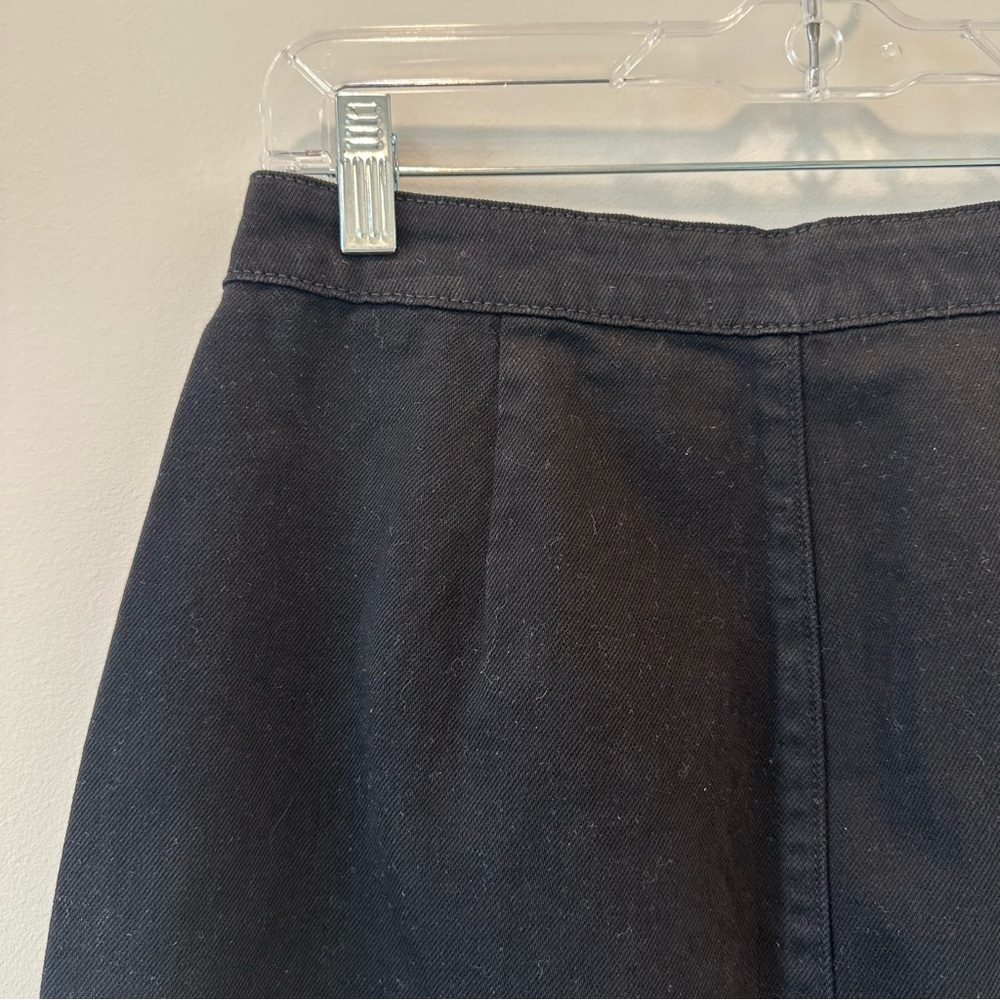 L’AGENCE Kris Denim Mini Skirt Noir Black Short Goth Grunge Valentines Date Sexy - Picture 6 of 7